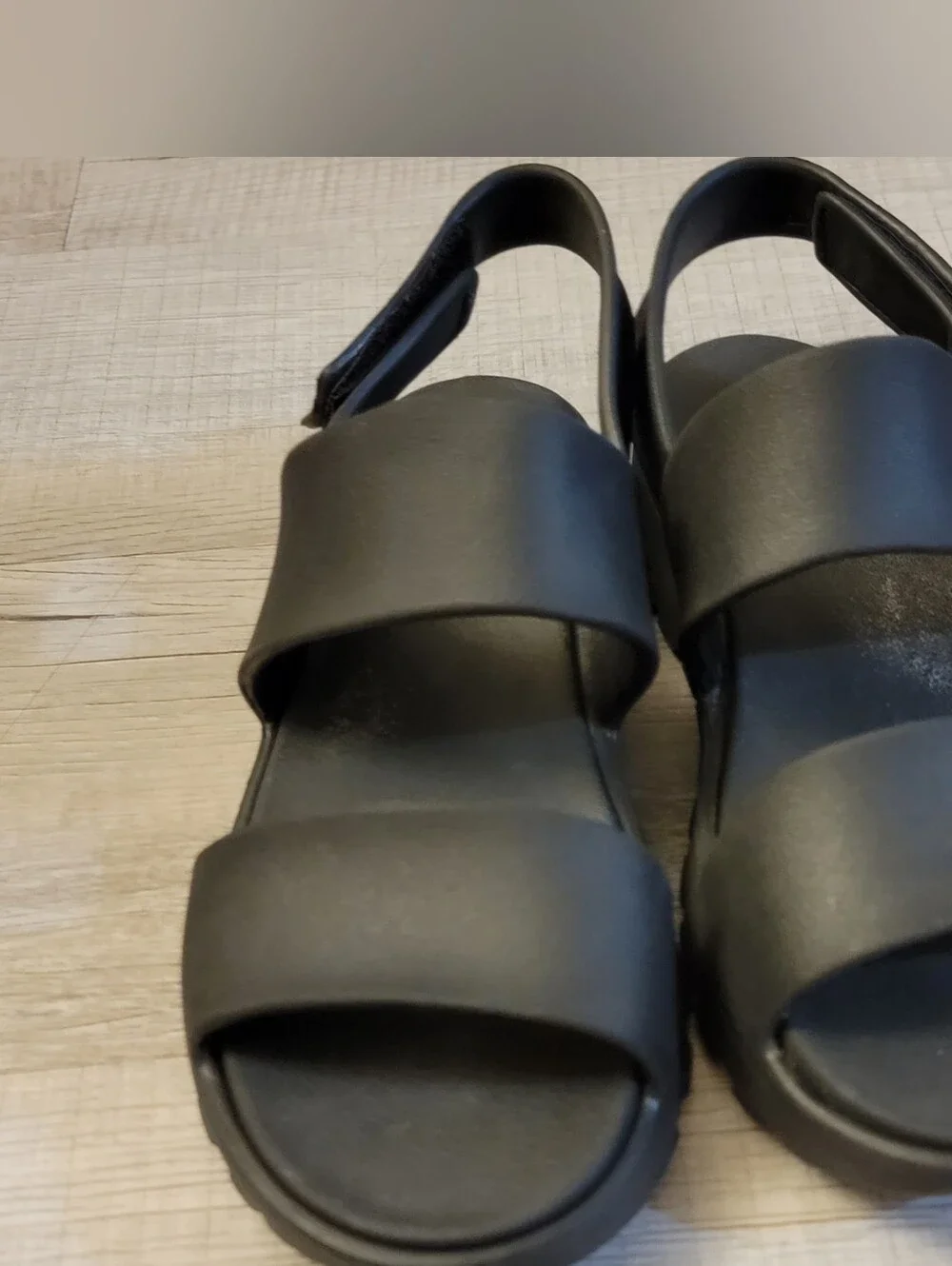 Skechers Black Double-Strap Slingback Comfort Sandals